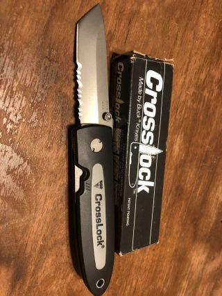Buck Crosslock 180 Solitaire Tanto Knife Rare Hard To Find With Box