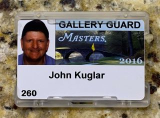 2016 Masters Tournament Augusta National Golf Club Gallery Guard Badge Rare