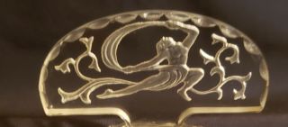 Art Deco Nude Lady Scarf Dancer Glass Lid