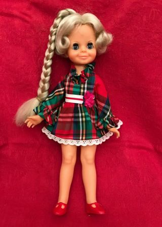 Vintage 16 " Ideal Look Around Velvet Doll Growing Hair Orig Outfit Crissy Family