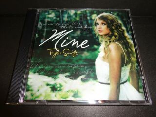 Taylor Swift " Mine " Promo Cd Single 2 Tracks Big Machine Rare W/mini Poster