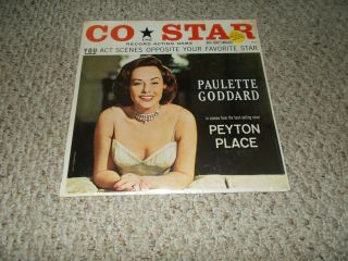 Paulette Goddard Co Star Rare Dialouge Lp On Co Star Mono W/acting Script