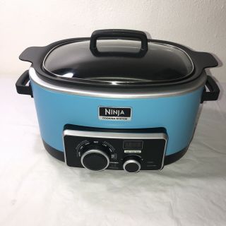 Ninja Mc900qrb 4 - In - 1 Cooking System Slow Cooker Rare Aqua Blue Color