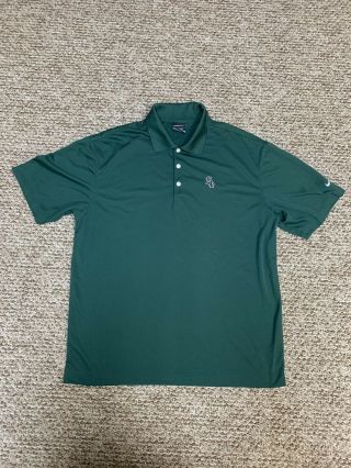 Chicago White Sox Nike Golf Drifit Polo Shirt Size Large Rare Green Robert Eloy