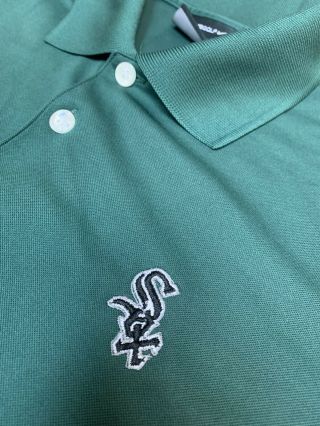 Chicago White Sox Nike Golf Drifit Polo Shirt Size Large Rare Green Robert Eloy 2