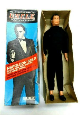 Rare Gilbert 1965 The Man From Uncle 12 " Action Figure W/box Napoleon Solo Tlc
