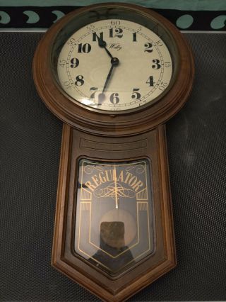 Antique Welby Regulator School House Wall Clock Quartz