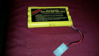Tyco R/c Remote Vehicle 9.  6v Turbo Rechargeable Nicd Yellow Battery Pack Rare