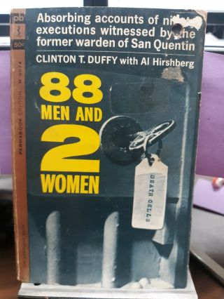 88 Men2 Women By Clinton T.  Duffy (prison Warden) 1963 Rare Vintage Crime