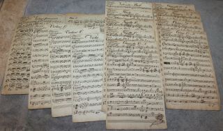 ANTIQUE 1830 ' S RARE HAND WRITTEN SHEET MUSIC LUDWIG MAURER POTPOURRI FOR VIOLIN 3