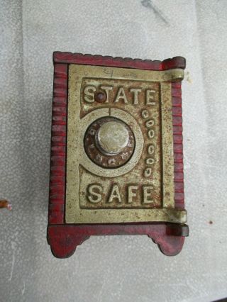 Antique Cast Iron State Safe