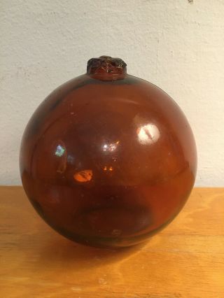 Antique Blown Glass Target Ball Or Fire Extinguisher Ball