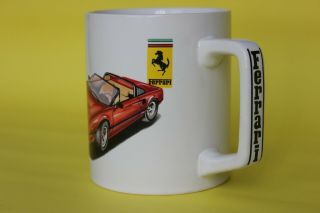 Vintage Ferrari 308 Gtsi Square Handle Coffee Mug Cup Kars Kollectibles Rare