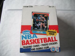 1986 Fleer Basketball Empty Wax Pack Box Michael Jordan Rookie Year Rare