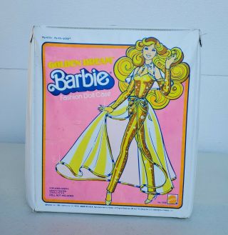 Vintage Barbie Golden Dream Fashion Doll Trunk Wardrobe Trunk Carrying Case