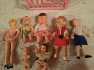 Vintage Doll House Dolls And Baby Playpen L@@k
