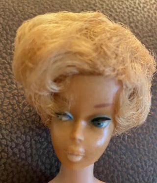 Vintage 1961 Mattel Barbie Bubble Cut Blonde Hair