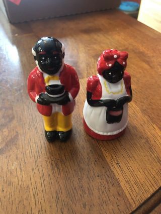 Rare Black American Collectible Salt And Pepper Shaker Character From Syrup Lady
