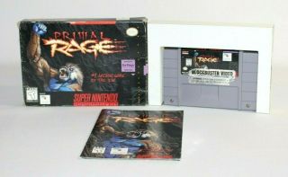 Primal Rage Snes Nintendo Complete Cib Authentic & Rare