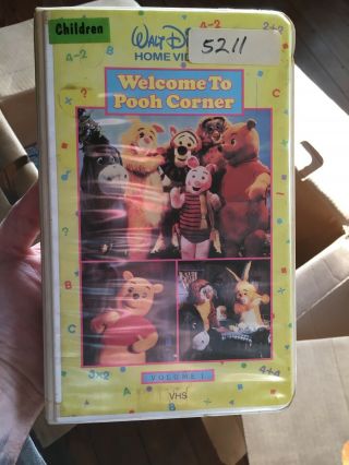 Walt Disney Home Video Welcome To Pooh Corner Volume 1 Vhs Rare Exrental