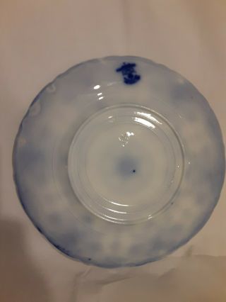 3 Antique Flow Blue Plates Conway Semi - Porcelain Wharf Pottery England 3