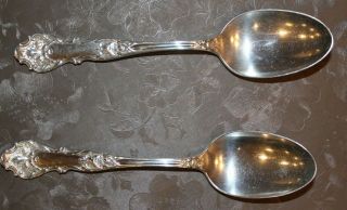 Vtg 1847 Rogers Bros Xs Triple Silver Plated Charter Oak - 2 Spoons