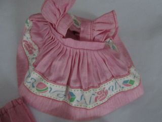 Vintage Vogue Ginny Doll Outfit DAWN 30 - Dress,  Fat Socks,  Panty,  Heart Stand 2