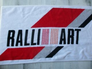 Ralliart Ralli Art Emblem Towel For Mitsubishi Racing Rare - Very Good