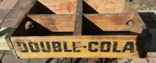Vintage " Double Cola " Wooden Crate 1970 " Rare Find "