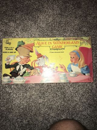 Rare Vintage Alice In Wonderland 1984 Board Game By Cadaco