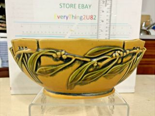 Rare 1930 - 1934 Roseville Pottery Laurel Yellow Oblong Oval Console Bowl Planter