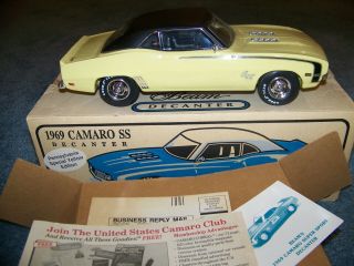 Jim Beam 1969 Camaro SS Pennsylvania Special Yellow Edition Car Decanter Rare 2