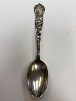 Colorado Indian Head Sterling Silver Souvenir Spoon 18.  7g Colorado