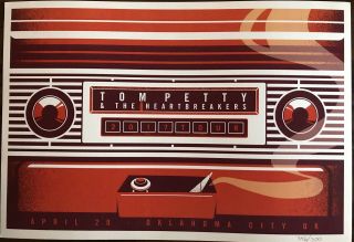 Tom Petty Rare Last Tour Concert Poster Oklahoma City 2017 346/500