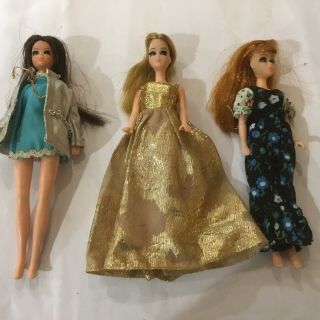 3 Vintage Dawn Dolls By Topper,  Early 1970s