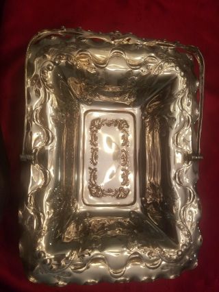 Antique Silver Plated Basket From England