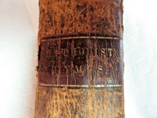Methodist Hymns 1849 leather pocket book hymnal antique vintage church songs old 2