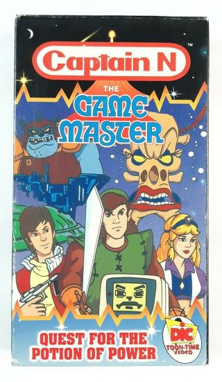 Captain N Game Master Quest For The Potion Of Power Vhs Tape Rare 80s Nintendo