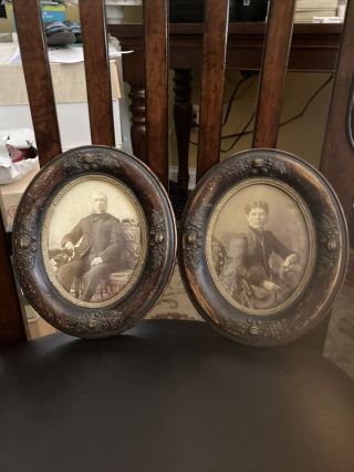 Two Very Very Old Frames And Pictures