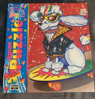 Vintage Rare Lisa Frank Skateboard Poodle Puzzle Collectible Rainbow Cute 90s