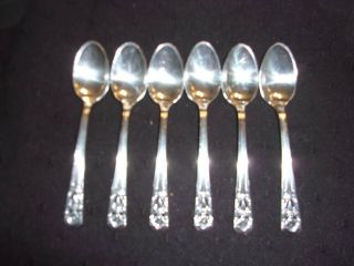 Set Of 6 Wallace Harmony House Aa,  Silver Plate 1937 Classic Filigree Tea Spoons