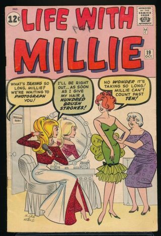 Life With Millie No.  19 1962 Comic Book Stan Lee Paper Dolls Gga Cover 3.  5 Vg -