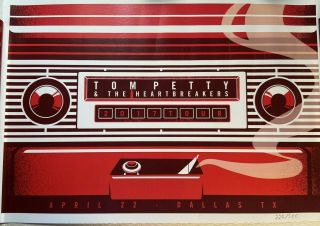 Tom Petty Rare Last Tour 40th Anniversary Concert Poster Dallas,  Tx 2017 220/500