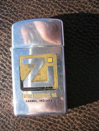 Rare Vintage 1967 Zaring Industries Advertising Zippo Lighter Shape