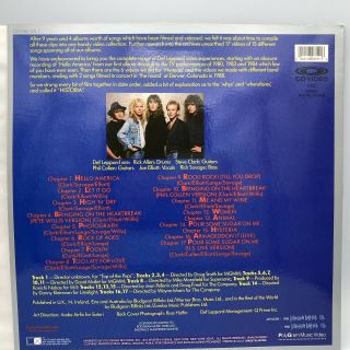 Def Leppard ' HISTORIA ' CD VIDEO / LASER VIDEO DISC LD NTSC 1988 - RARE TRACKS 3