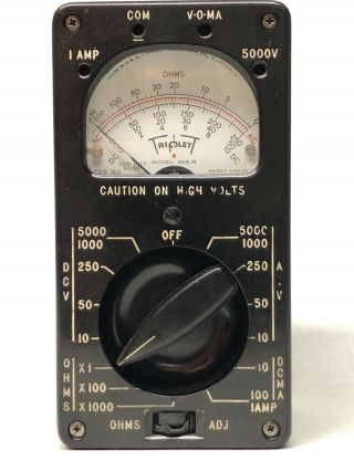Vintage Triplett 666 - R Volt - Ohm - Ammeter With Case,  No Test Leads