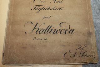 1830 ' S RARE HAND WRITTEN SHEET MUSIC VARIATIONS LA DONNA DEL LAGO KALLIWODA 3