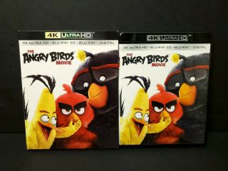 The Angry Birds Movie (4k Uhd,  3d,  Blu - Ray,  Digital) W/ Oop Rare Slipcover