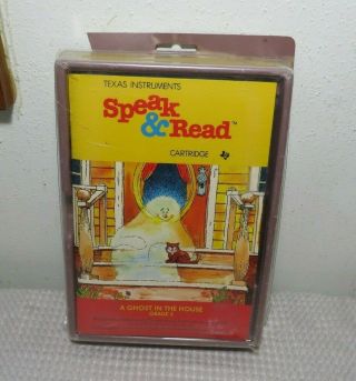 Rare Vtg 1984 Speak & Read Cartridge A Ghost In The House Texas Instruments