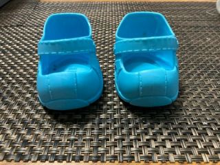 Powder Blue Cpk Cabbage Patch Kids Shoes Cross Strap For 12 " 16 " Doll